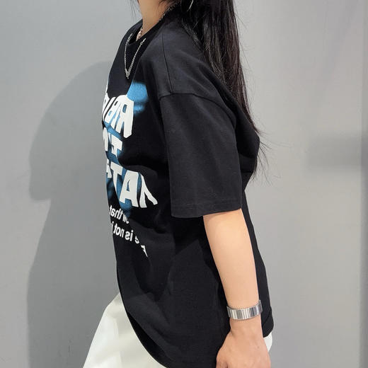 NC圆领字母蝴蝶印花短袖T恤（黑）夏季252130030321 商品图2