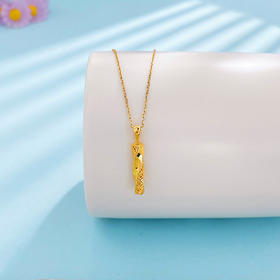 【限时7.5折】足金999 #招财进宝 (足金999字印)5G黄金镂空铜钱造型金币绕柱吊坠（不含链）(5GDZ00584)(预售产品下单后不退款不退货不换货不补差价