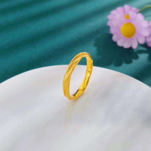 【限时克减150元】足金999 #莫比乌斯 千足实心高闪莫比乌斯花环麦穗时尚固口戒指(AUQJZ00102)（预售产品下单后不退款不退货不换货不补差价 商品图1