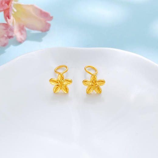 【限时克减150元】足金999 5G黄金小金花幸运花卉耳饰耳钉(AG5GES00195)（预售产品下单后不退款不退货不换货不补差价） 商品图0