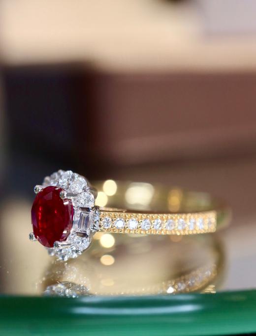 0.83ct刻面红宝石戒指吊坠 商品图2