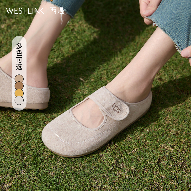 【限时秒杀】西遇玛丽珍勃肯鞋女新款春夏丑萌圆头穆勒鞋平底包头半拖鞋V0556520