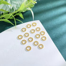 【限时7.5折】【定价黄金】足金999 #盘缠 （无成色字印）古法空心盘缠圈隔片Diy手串配件（单粒直径约6mm，15粒/件）(AKGFSC00542-3)预售产品下单后不退款不退货不换货不补差价