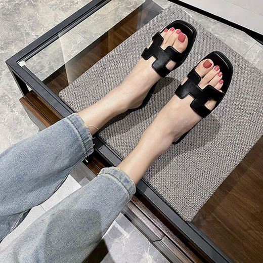 🥰清仓❗️今夏必备！迪丽热巴同款❗️【夏季经典H拖鞋BTHS-HO02】❤️经典不过时~爱*仕同款，简洁大方，低调奢华❗️ ✅款式经典火爆，超多明星网红同款 商品图5