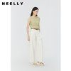 NEELLY纳俪商场同款夏新款莱赛尔高腰垂感直筒裤女宽松百搭阔腿裤N25044H04576 商品缩略图0