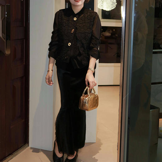 【部分现货】良木礼复古丝绒半裙（57786） 商品图2