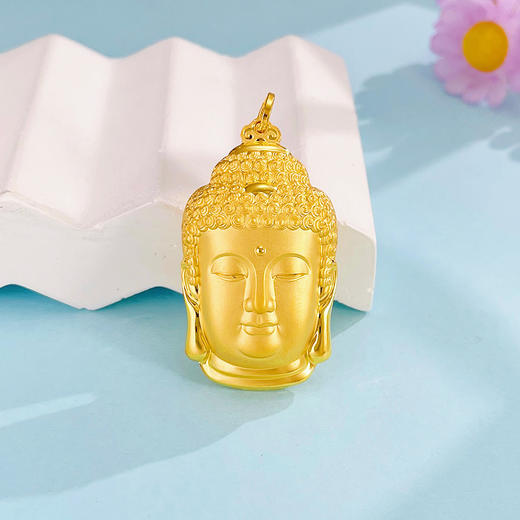 【限时克减150元】足金999.9 #超轻 【精品】空心佛佑平安佛头吊坠(AUWDZ00070-2)预售产品下单后不退款不退货不换货不补差价 商品图0