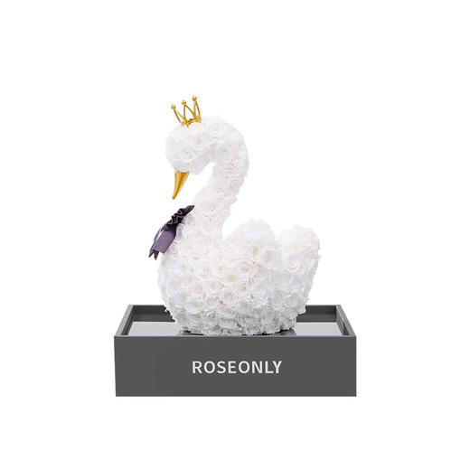 ROSEONLY诺誓 高端定制 永生玫瑰 公仔系列 玫瑰天鹅 送朋友 情人节礼物 商品图4