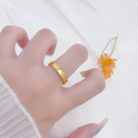 【限时克减150元】足金999 #CNC #固口戒指 5G黄金心心相印实心爱心心形戒指圈戒（面宽约3.2-3.6mm）(BE5GJZ00137)（预售产品下单后不退款不退货不换货不补差价）