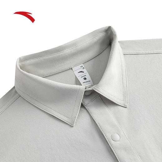 【林孝埈同款】安踏冰丝短袖衬衫男款宽松凉感翻领上衣152527160 商品图3