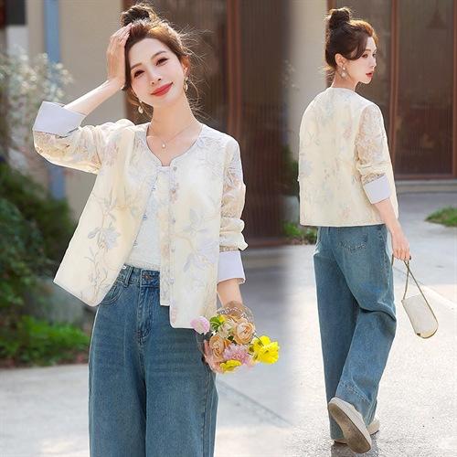 HR YWY8995小香风蕾丝重工刺绣薄外套洋气防晒衣外搭开衫 商品图2