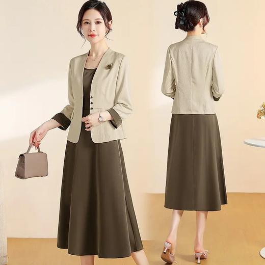 【自】全新升级【铂金会员330/天猫439/差价109】(99540) 洛诗琳25春季新款洋气两件套连衣裙时尚气质通勤轻熟风裙子 商品图1
