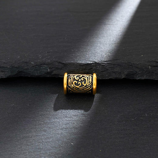 【限时7.5折】【定价黄金】足金 #电黑金 3D硬金电黑金如意花转运珠Diy手串配件(V3DSC00447)预售产品下单后不退款不退货不换货不补差价 商品图0