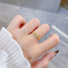 【限时克减150元】足金999 #CNC 5G黄金空心条纹波纹固口圈戒(BE5GJZ00169)（预售产品下单后不退款不退货不换货不补差价）（预售产品下单后不退款不退货不换货不补差价）