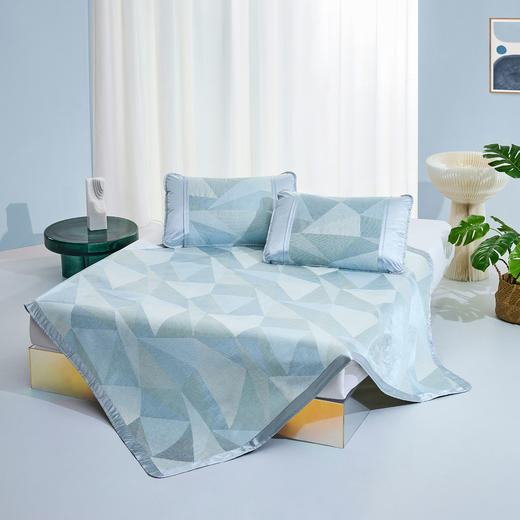 罗莱 光影幻梦冰丝席三件套11TGZL0131【分仓直发，72小时发货，周末节假日不发货】 商品图1