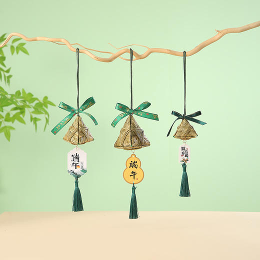 【国韵悠扬❗手工竹编龙舟船门挂】竹编材质质朴自然，做工细腻编织紧密，特色祝福吊卡，门挂装饰儿童团建艾草香囊车载挂饰活动礼品QQ 商品图3