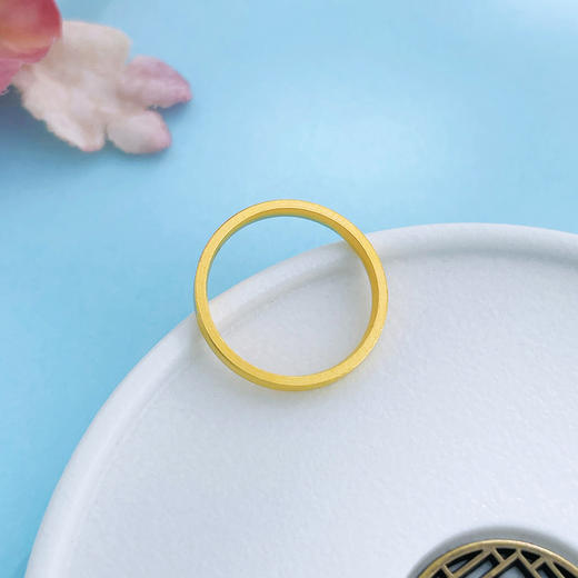 【限时克减150元】足金999 5G黄金空心素圈戒指圈戒（面宽约1.8-2.2mm）(AG5GJZ00338)（预售产品下单后不退款不退货不换货不补差 商品图3