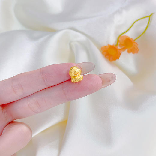 【限时7.5折】【定价黄金】足金 #蛇年新品 【精品】3D硬金空心蛇年生肖微笑蛇宝宝生肖手串配件Diy手串配件(AR3DSC00176)（预售产品下单后不退款不退货不换货不补差价） 商品图3