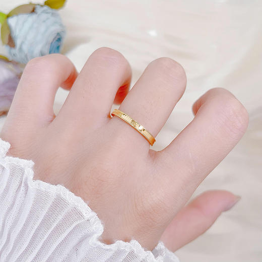 【限时克减150元】足金999 #CNC  5G黄金实心固口戒指龙鳞圈戒（面宽约1.7-2.1mm)(BE5GJZ00047)（预售产品下单后不退款不退货不换货不补差价） 商品图0