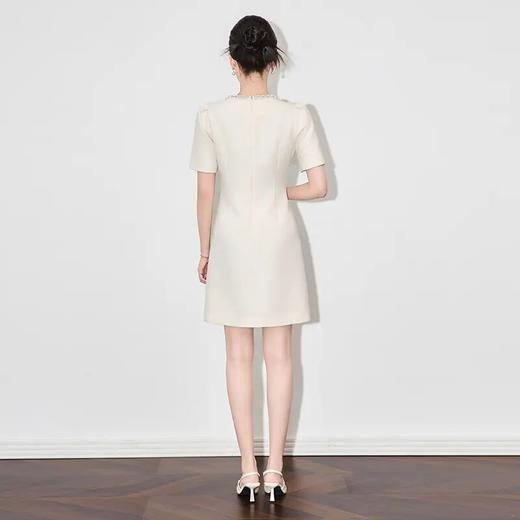 【高货wl】全新升级【铂金会员293/天猫399/差价106】(15110) 洛诗琳轻奢名媛气质重工钉珠圆领优雅小香风连衣裙女新款 商品图1