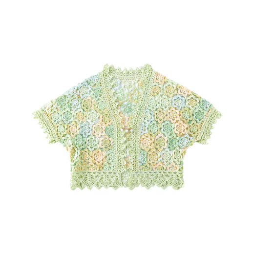 苏苏姐家亦丽短开衫手工DIY钩针蕾丝毛线团上衣自制材料包 商品图4