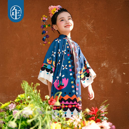 【年衣】童装女童旗袍2025新款女孩中式国风连衣裙青罗多多民族旗装 商品图1