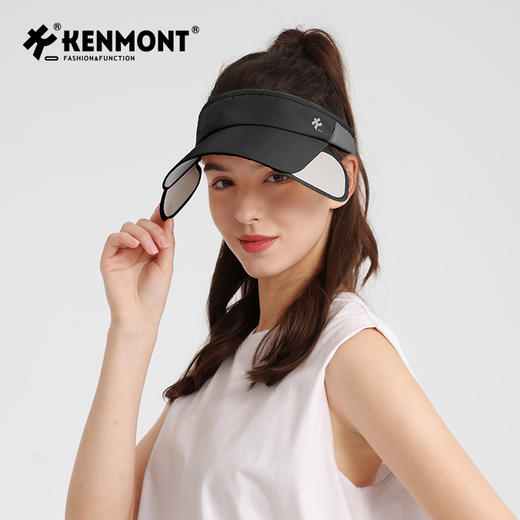 【代发】卡蒙KENMONT速干跑步防晒帽伸缩帽檐防紫外线高尔夫空顶帽成人款6116 商品图4