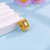 【限时7.5折】【定价黄金】足金 3D硬金空心白板烤漆手串配件Diy手串配件(V3DSC00530)（预售产品下单后不退款不退货不换货不补差 商品缩略图1
