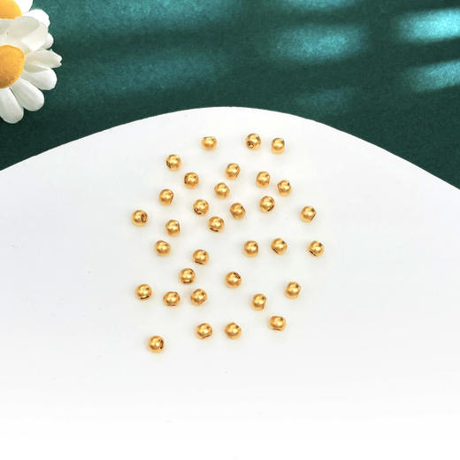 【限时7.5折】【定价黄金】足金 #电商超轻 3D硬金转运金珠手串配件3D散珠Diy手串配件/33件【无成色字印】(AK3DSC00006-4)（预售产品下单后不退款不退货不换货不补差价） 商品图0