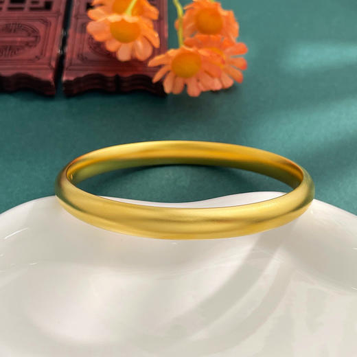 【限时克减150元】足金999.9 古法空心固口手镯泥鳅背素圈手镯（面宽约7.8-8.2mm，厚约4.7mm）(ANWGFSZ00915-2)预售产品下单后不退款不退货不换货不补差价） 商品图1