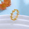 【限时克减150元】足金999 5G黄金镂空仿钻四叶花戒指圈戒(AG5GJZ00335)预售产品下单后不退款不退货不换货不补差价 商品缩略图2