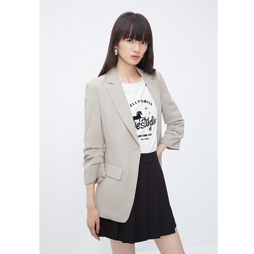 NEELLY纳俪商场同款夏季新款休闲百搭西装外套女简约通勤气质上衣N25044W04553 商品图1