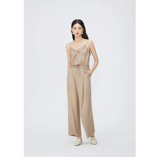 NEELLY纳俪商场同款夏季新款麻花褶皱吊带背心女气质精致打底上衣N25044R04561 商品图2