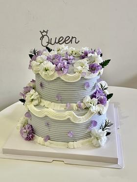 女神鲜花双层蛋糕