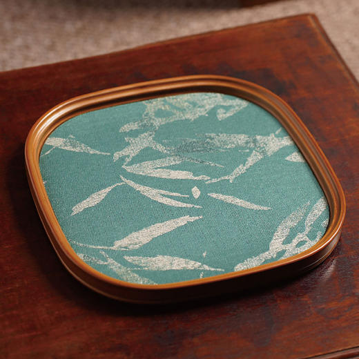 竹小茶丨复古手工竹盘 织锦墨竹茶席/双面皮席 茶具 茶席 茶盘 干泡台 原竹 多款可选 商品图5