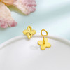 【限时克减150元】足金999 #CNC 5G黄金实心鱼鳞车花四叶花耳饰耳钉(AG5GES00225)（预售产品下单后不退款不退货不换货不补差价） 商品缩略图1