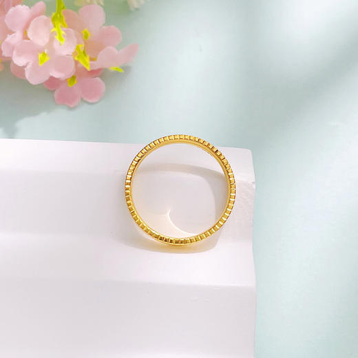 【限时克减150元】足金999 #固口戒指 5G黄金实心甜蜜方糖立体几何方块戒指圈戒（面宽约2.8-3.2mm）(BE5GJZ00138)（预售产品下单后不退款不退货不换货不补差价） 商品图3