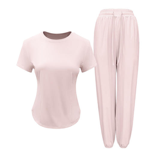 瑜伽套装女2025夏季新款透气冰丝短袖t恤运动户外防紫外线防晒衣 商品图4