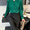 洛诗琳45321春夏新款设计感绑带式纯色真丝领结衬衫女22255 商品缩略图2