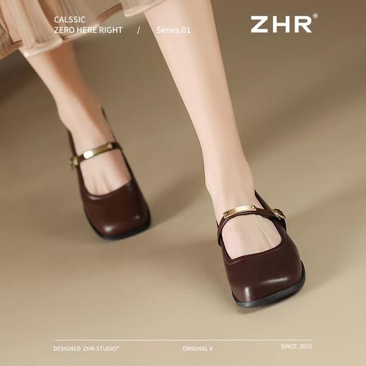 ZHR则则气质玛丽珍鞋女2025新款粗跟法式小皮鞋经典单鞋时尚百搭 商品图9