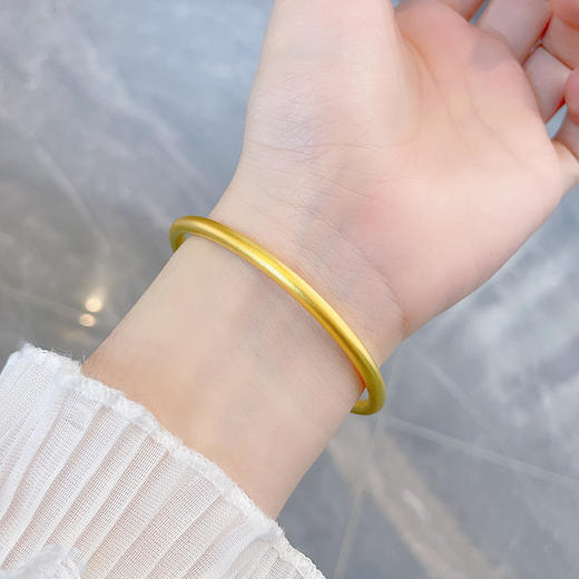 【限时克减150元】足金999 5G黄金空心光圈素圈圆管固口手镯（面宽约3.5-3.9mm）(BE5GSZ00021)预售产品下单后不退款不退货不换货不补差价） 商品图0