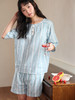 （小眠专属）KEMU棉纱夏日家居服 | 低饱和花色轻盈透气，肌肤触感满分，椰壳扣天然材质点缀，慵懒不随意，小清新印花，低饱和花色 商品缩略图0