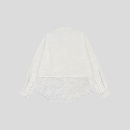 GOODBAI GOODEES蕾丝星星刺绣logo拼接长袖衬衫 商品图2