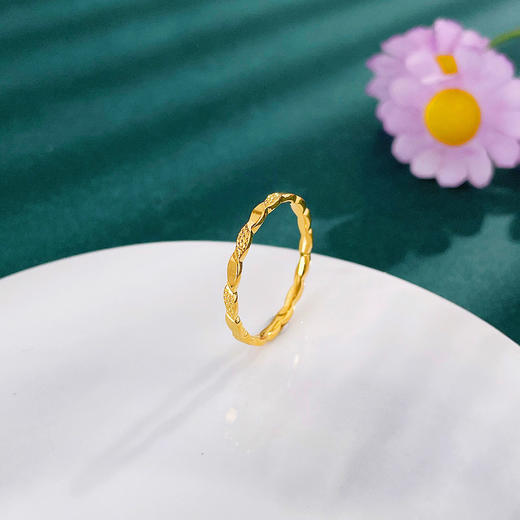 【限时克减150元】足金999 #固口戒指 #CNC 5G黄金实心麦穗粒圈戒条戒（面宽约1.5-1.9mm）(BE5GJZ00098)（预售产品下单后不退款不退货不换货不补差价） 商品图0