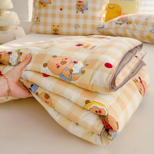 YOOE夏款【升级款A类空调被】多款花色可选 水洗双层纱韩版ins风 空调透气夏被被 卡通可机洗夏凉被 商品图3