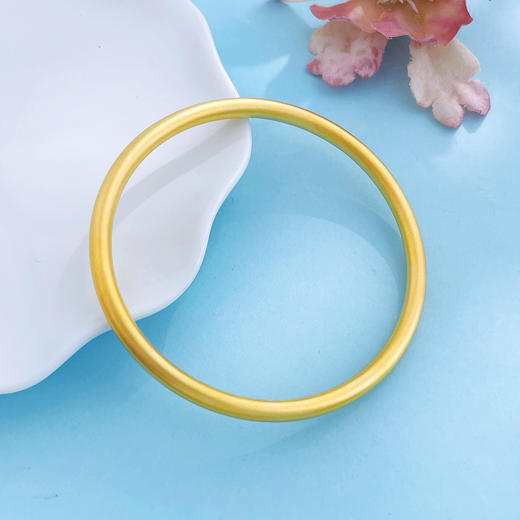 【限时克减150元】足金999 5G黄金空心光圈素圈圆管固口手镯（面宽约3.5-3.9mm）(BE5GSZ00021)预售产品下单后不退款不退货不换货不补差价） 商品图2