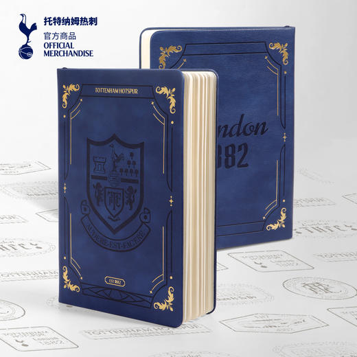 【官方正版】托特纳姆热刺俱乐部 |  新款深蓝复古笔记本烫金印花 商品图1