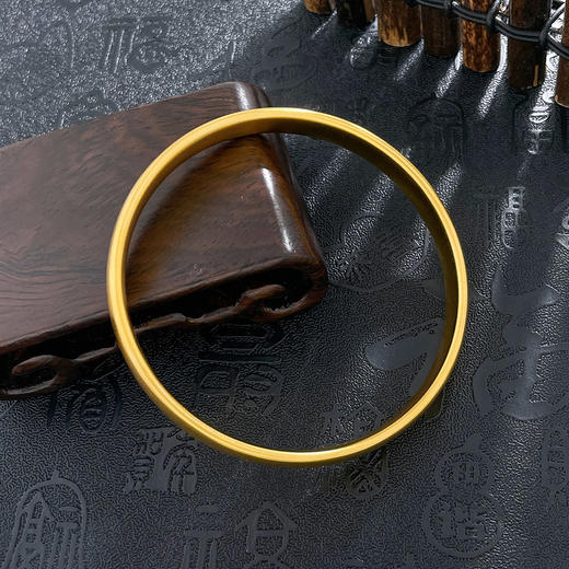 【限时克减150元】足金999.9 #超轻 古法空心固口手镯光圈轮胎素圈手镯（面宽约7.8-8.2mm，厚约3.2mm）(ANWGFSZ00862)预售产品下单后不退款不退货不换货不补差价 商品图2