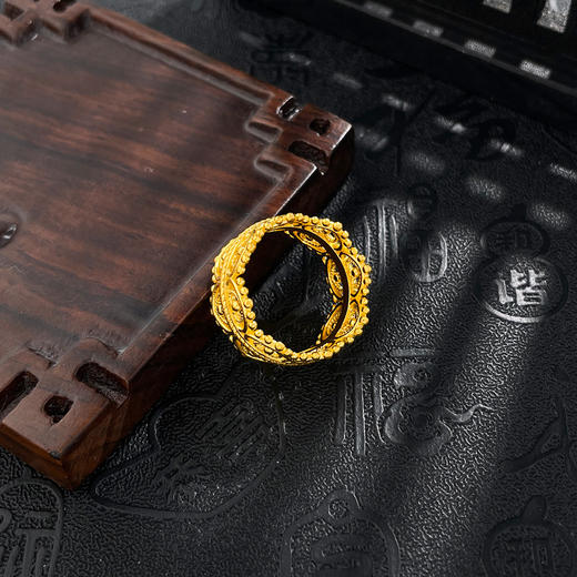 【限时克减150元】足金999 #皇冠 古法镂空固口戒指皇冠花丝戒指圈戒(YQGFJZ00051)预售产品下单后不退款不退货不换货不补差价 商品图3