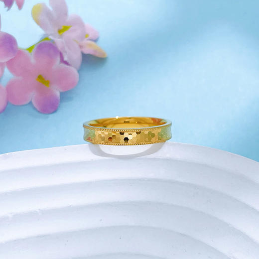 【限时克减150元】足金999 #CNC 5G黄金实心戒指CNC鱼鳞条戒(BE5GJZ00115)（预售产品下单后不退款不退货不换货不补差价）（预售产品下单后不退款不退货不换货不补差价） 商品图1